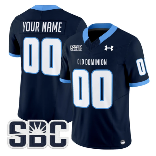 Custom Old Dominion Monarchs Jersey Name, Number 2025 Vapor Stitched Navy by My Store NCAA Football Jerseys