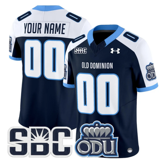 Custom Old Dominion Monarchs Jersey Name, Number 2025 Vapor Stitched Navy Alter by My Store NCAA Football Jerseys