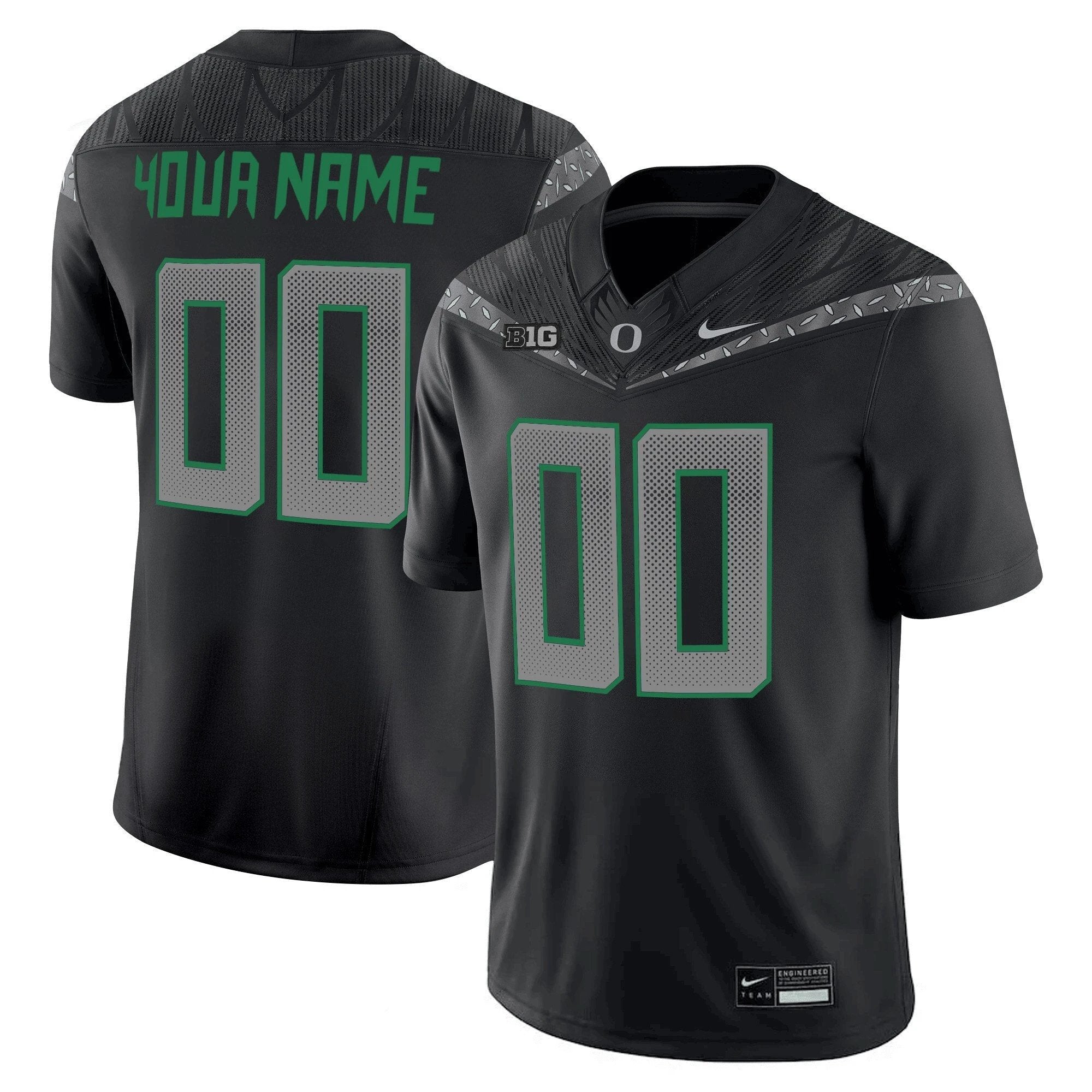 Custom Oregon Ducks Jersey Name, Number 2025 Vapor Limited V2 Stitched Black by My Store