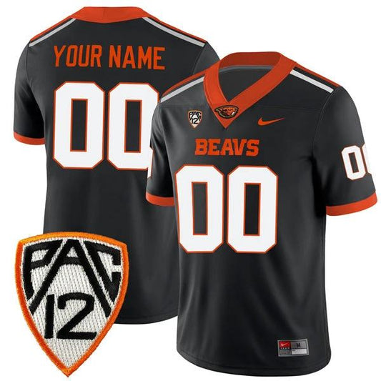 Custom Oregon State Beavers Jersey Name and Number College Football Black Home Game – All Stitched by My Store