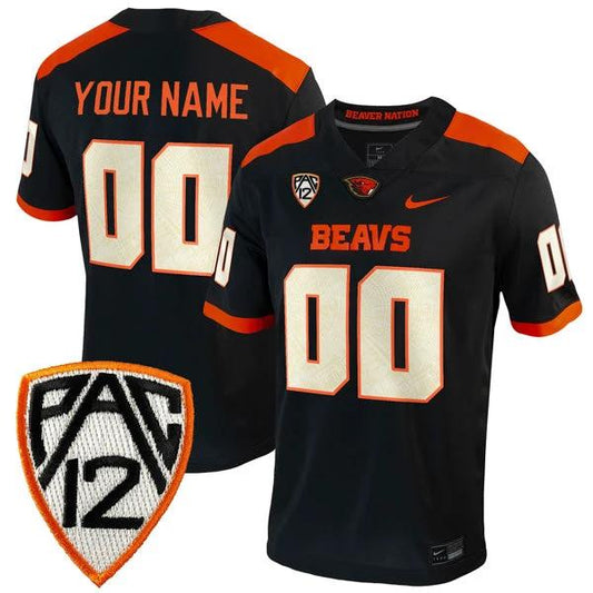 Custom Oregon State Beavers Jersey Name and Number College Football Black Home – All Stitched by My Store