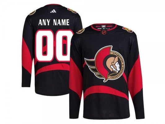 Custom Ottawa Senators Black Reverse Retro 2.0 Jersey by Hockey David