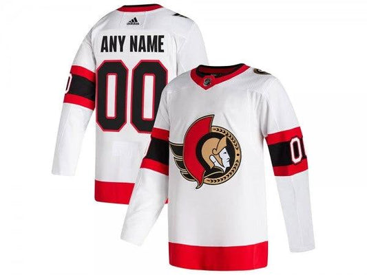 Custom Ottawa Senators White Away Jersey by Hockey David