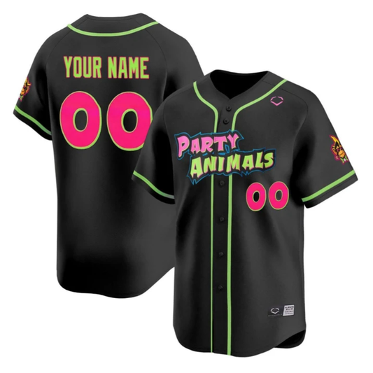 Custom Party Animals Black Jersey Name and Number All Stitched by My Store