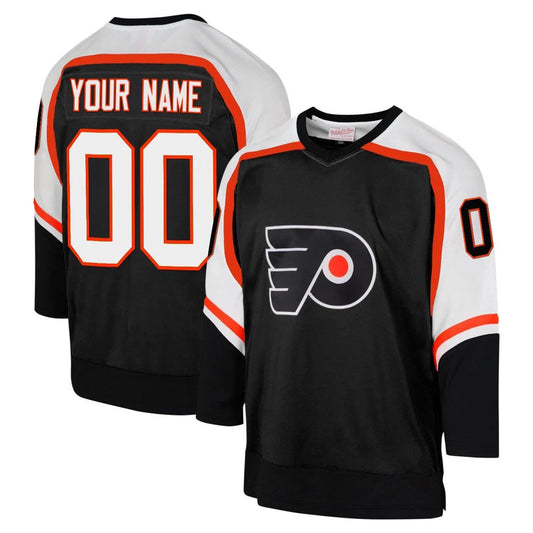 Custom Philadelphia Flyers Jersey Name and Number All Stitched Black by Hockey David