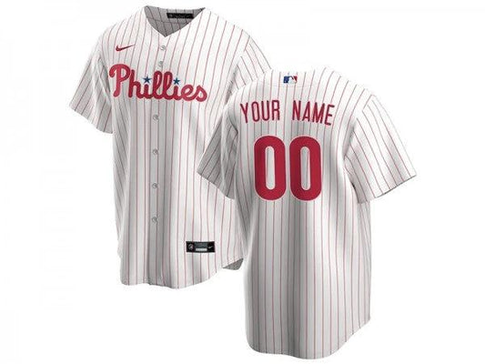 Custom Philadelphia Phillies Cool Base Jersey White by My Store
