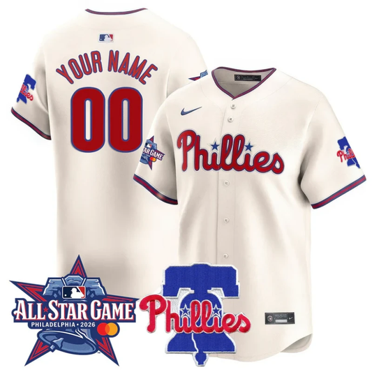 Custom Philadelphia Phillies Jersey 2026 MLB All-Star Stitched Cream by My Store