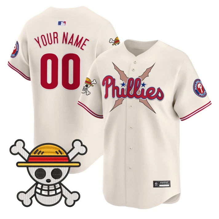 Custom Philadelphia Phillies Jersey One Piece 2025 Limited Stitched Cream by My Store