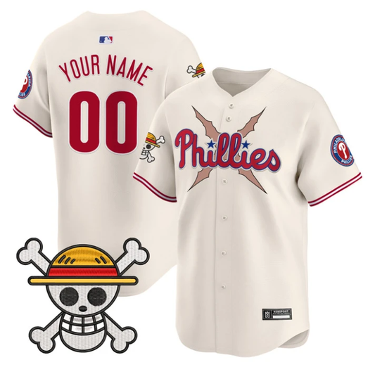 Custom Philadelphia Phillies Jersey One Piece 2025 Limited Stitched Cream by My Store