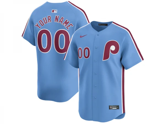 Custom Philadelphia Phillies Light Blue Alternate Limited Jersey by My Store