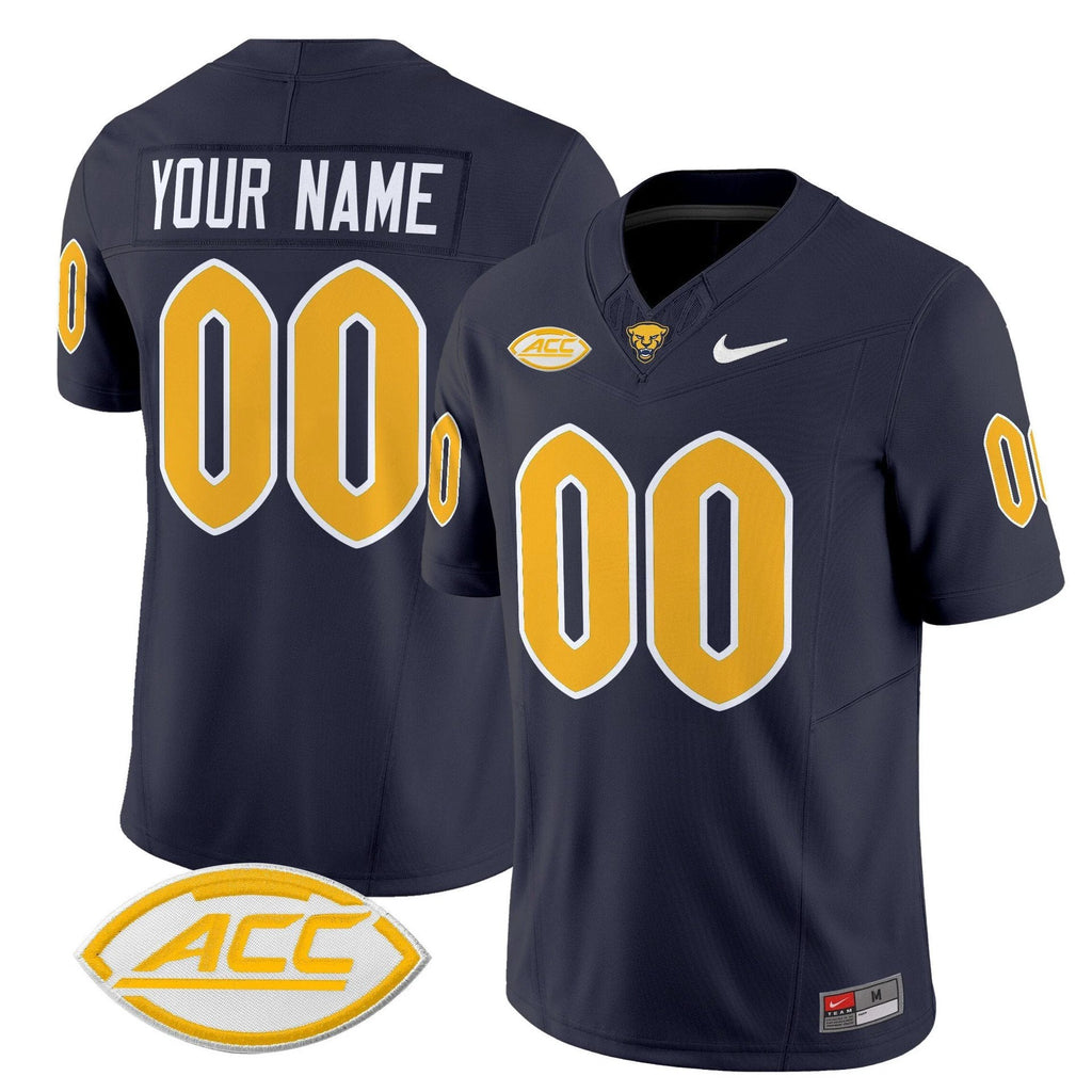 Custom Pittsburgh Panthers Jersey Stitched Navy by My Store