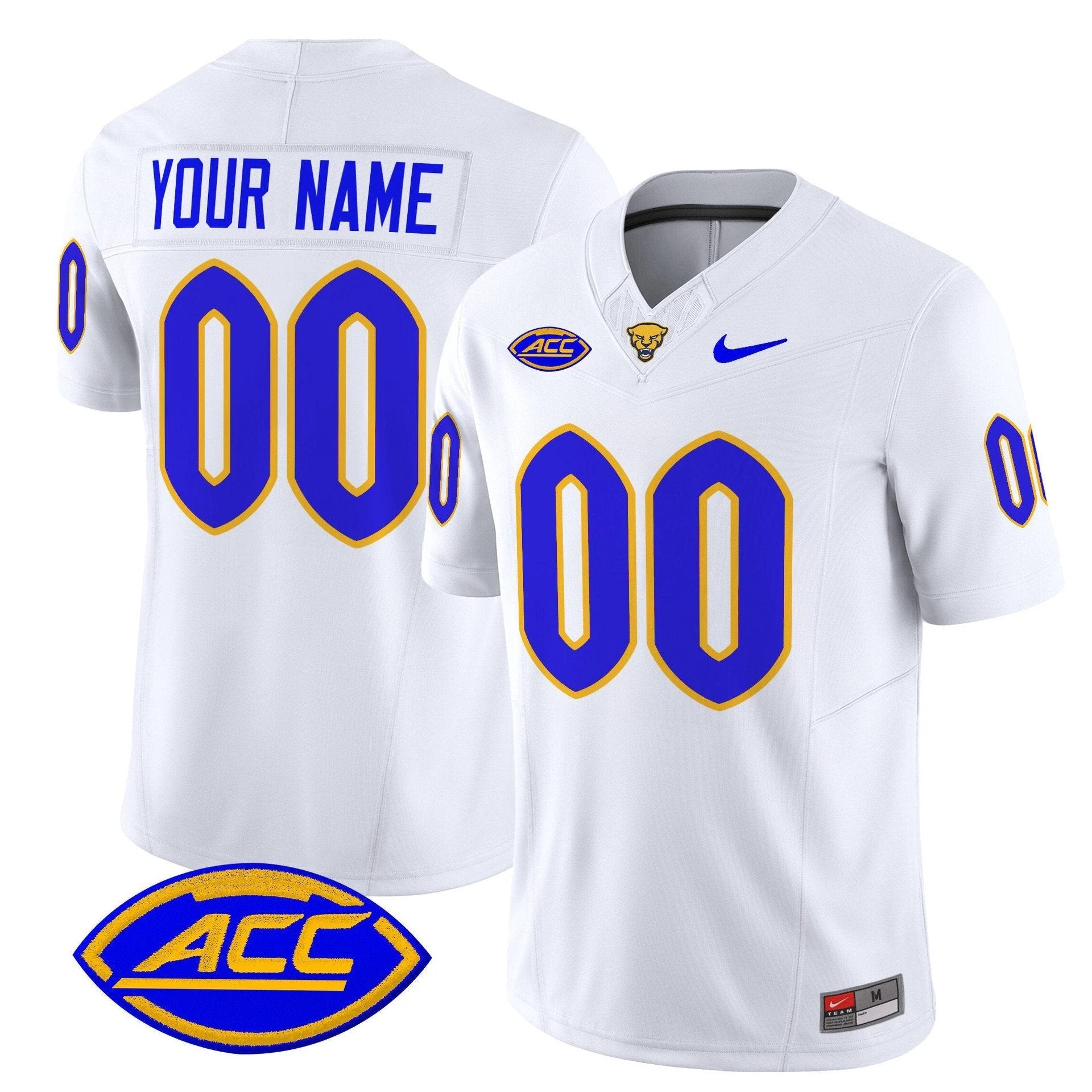 Custom Pittsburgh Panthers Jersey Name, Number 2025 Limited Stitched White by My Store