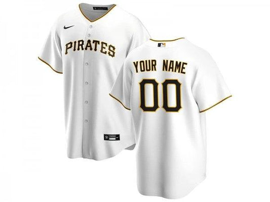Custom Pittsburgh Pirates Cool Base Jersey White by My Store