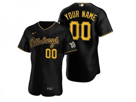 Custom Pittsburgh Pirates Flex Base Jersey Gray by My Store