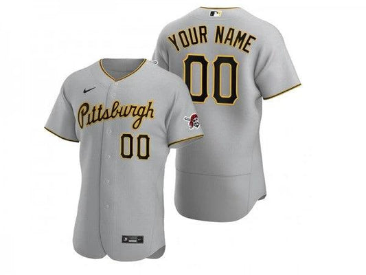 Custom Pittsburgh Pirates Flex Base Jersey Gray by My Store