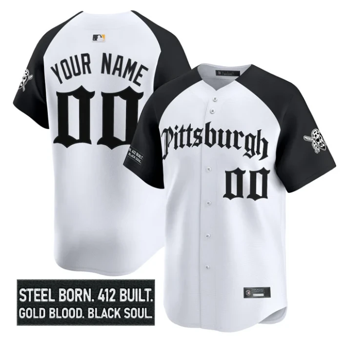 Custom Pittsburgh Pirates Jersey Gothic Steel City Edition Stitched by My Store