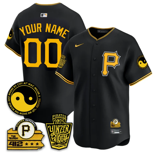 Custom Pittsburgh Pirates Jersey Yinzerpalooza 2025 Stitched Black by My Store