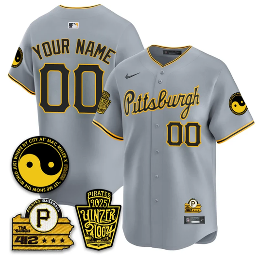 Custom Pittsburgh Pirates Jersey Yinzerpalooza 2025 Stitched Gray by My Store