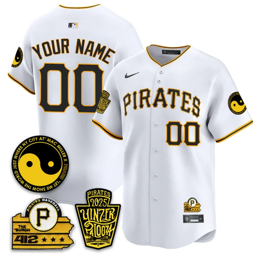 Custom Pittsburgh Pirates Jersey Yinzerpalooza 2025 Stitched White by My Store