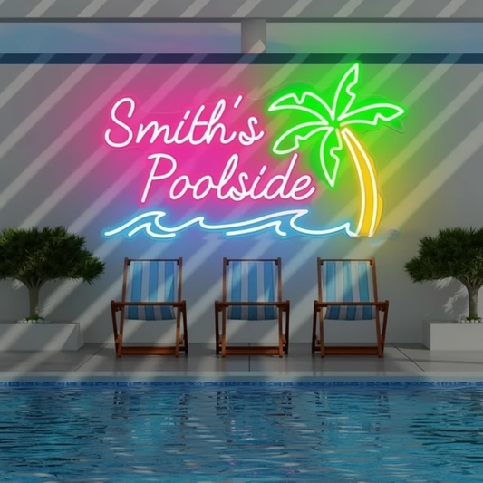 Custom Poolside Led Neon Sign Pool Bar Decor Sign by Neonchics