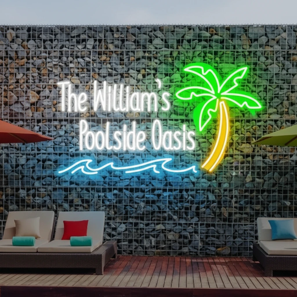 Custom Poolside Led Neon Sign Pool Bar Decor Sign by Neonchics