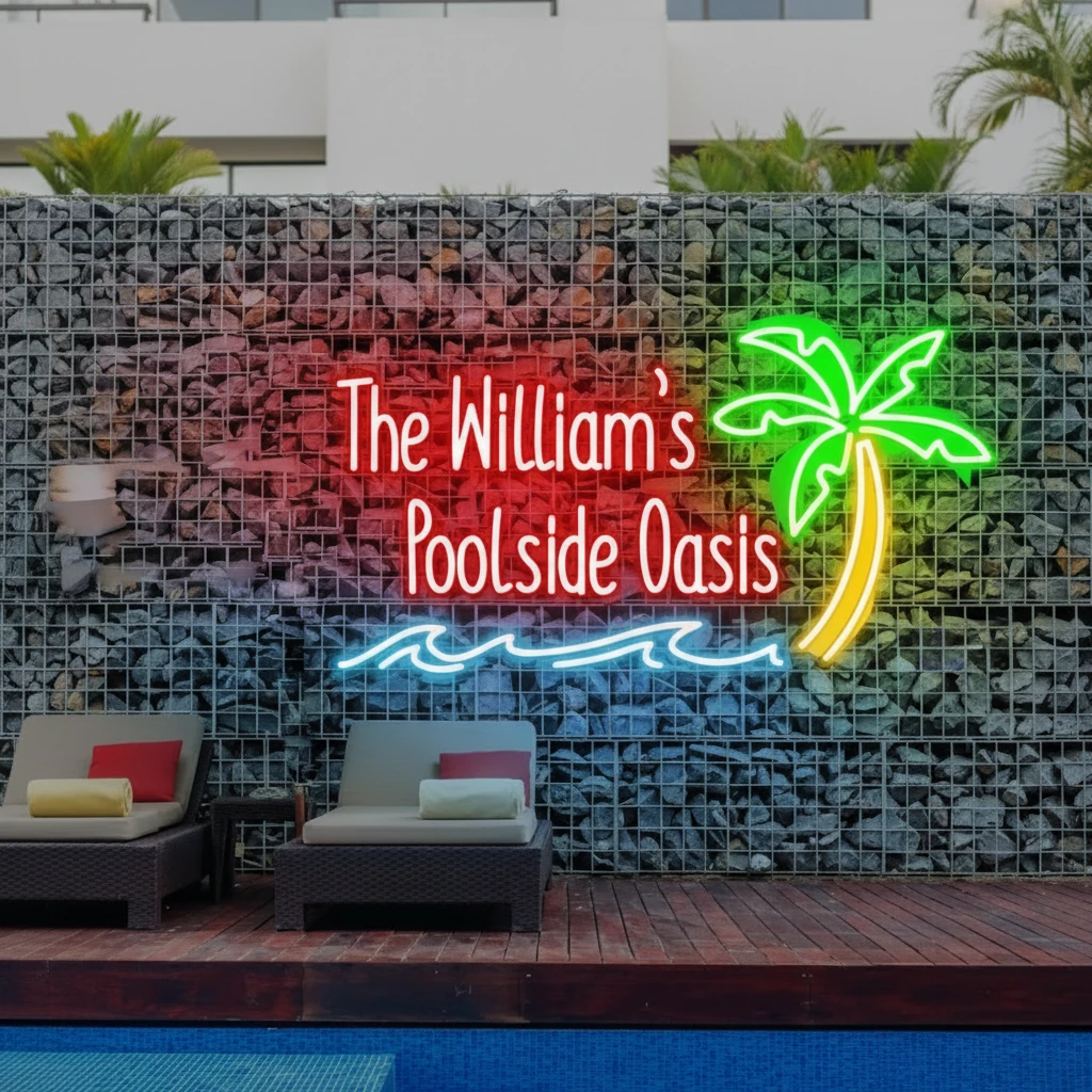 Custom Poolside Led Neon Sign Pool Bar Decor Sign by Neonchics