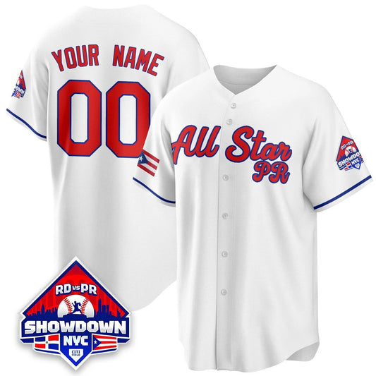 Custom Puerto Rican Jersey Name, Number Baseball All-Star 2025 Stitched White by My Store