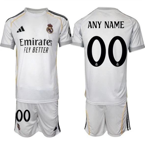 Custom Real Madrid Jersey Name, Number White Home 2025 - 26 Soccer Suit by Soccer Jersey