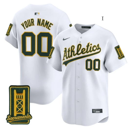 Custom Sacramento Athletics Jersey White All Stitched by My Store
