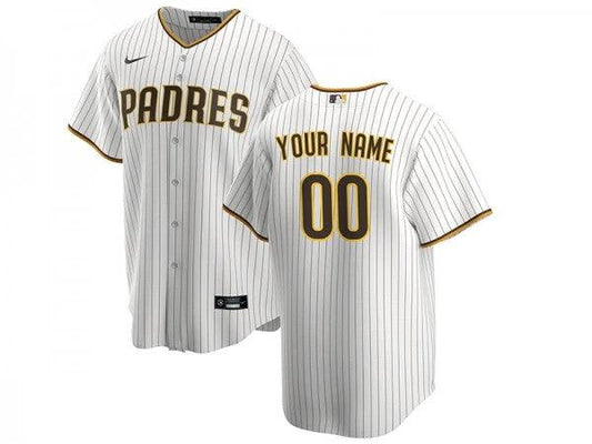 Custom San Diego Padres Cool Base Jersey White by My Store