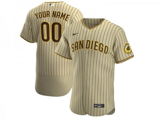 Custom San Diego Padres Flex Base Jersey Cream by My Store