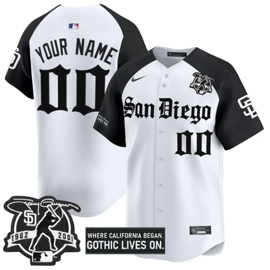 Custom San Diego Padres Jersey Gothic Edition Vapor Premier Limited Stitched Alternate by My Store