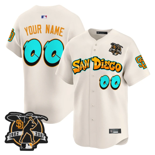 Custom San Diego Padres Jersey Graffiti Barrio Edition Limited Stitched Cream by My Store