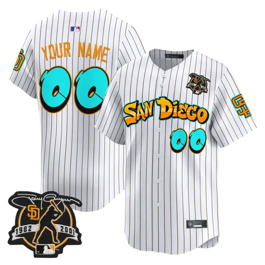 Custom San Diego Padres Jersey Graffiti Barrio Edition Limited Stitched Stripes by My Store
