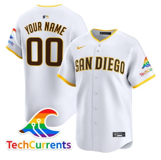 Custom San Diego Padres Jersey Name, Number All Stitched White by My Store
