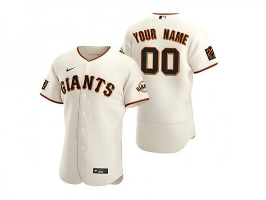 Custom San Francisco Giants Flex Base Jersey Cream by My Store