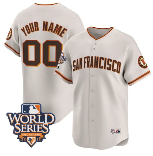 Custom San Francisco Giants Jersey Name and Number Cream All Stitched by My Store