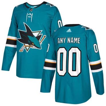 Custom San Jose Sharks Blue Stitched NHL 2017-2018 Hockey Jersey by Hockey David