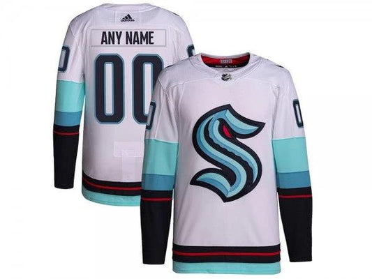 Custom Seattle Kraken Away Jersey - White by Hockey David