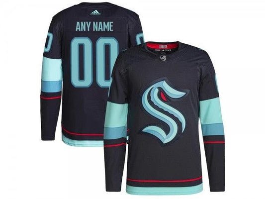 Custom Seattle Kraken Home Jersey - Deep Sea Blue by Hockey David
