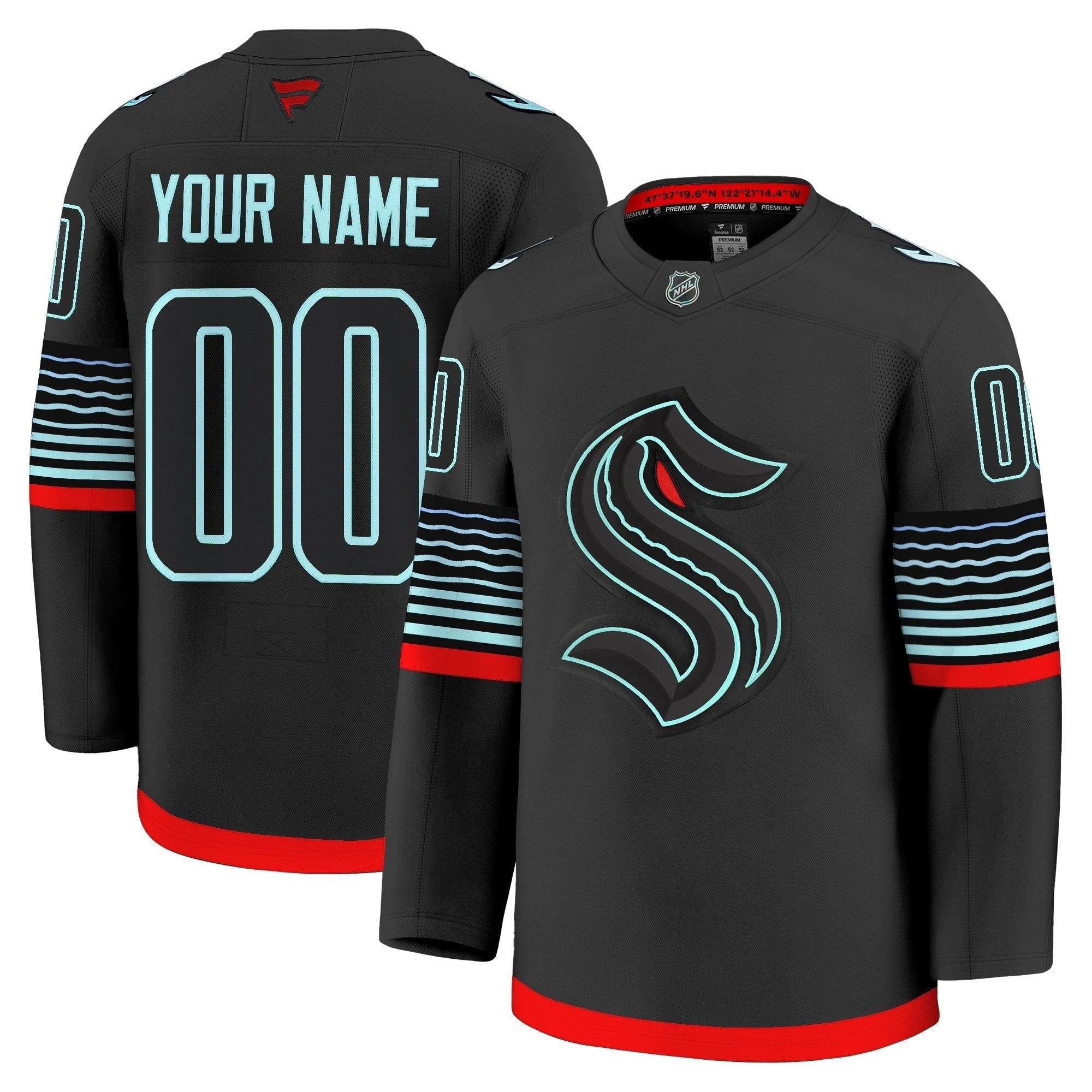 Custom Seattle Kraken Jersey Name, Number 2025 - 26 Premium Non-Glow Stitched by Hockey David