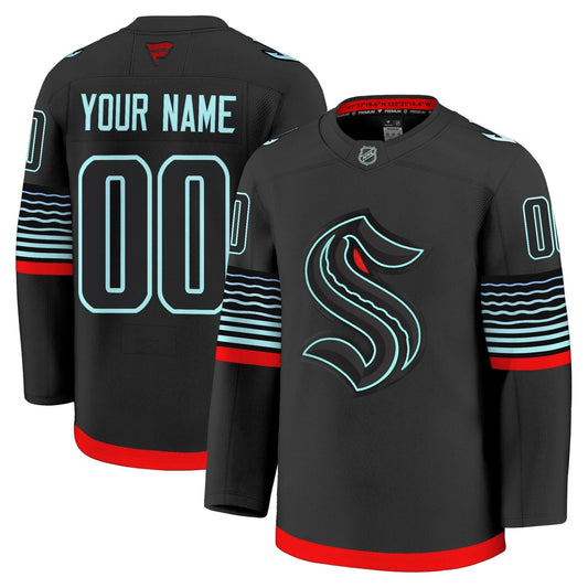 Custom Seattle Kraken Jersey Name, Number 2025 - 26 Premium Non-Glow Stitched by Hockey David