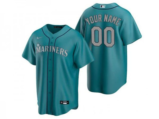 Custom Seattle Mariners Cool Base Jersey Green by My Store