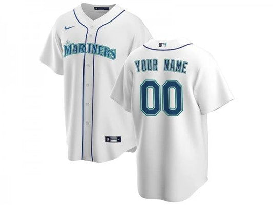 Custom Seattle Mariners Cool Base Jersey White by My Store