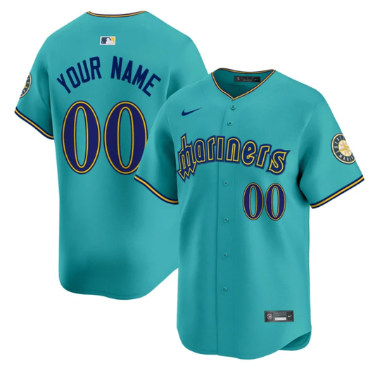 Custom Seattle Mariners Jersey 2025 Vapor Premier Limited Stitched Aqua by My Store