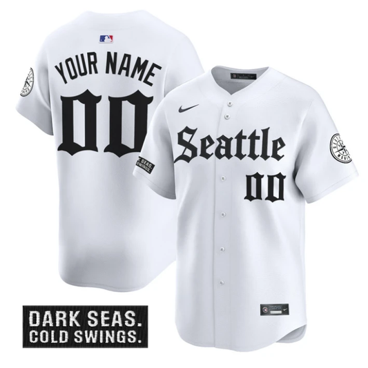 Custom Seattle Mariners Jersey Deep Sea Gothic Edition Vapor Premier Limited Stitched White by My Store