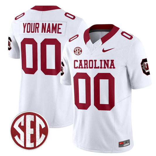 Custom South Carolina Gamecocks Jersey 1980 Throwback Rebrand 2026 White by My Store NCAA Football Jerseys