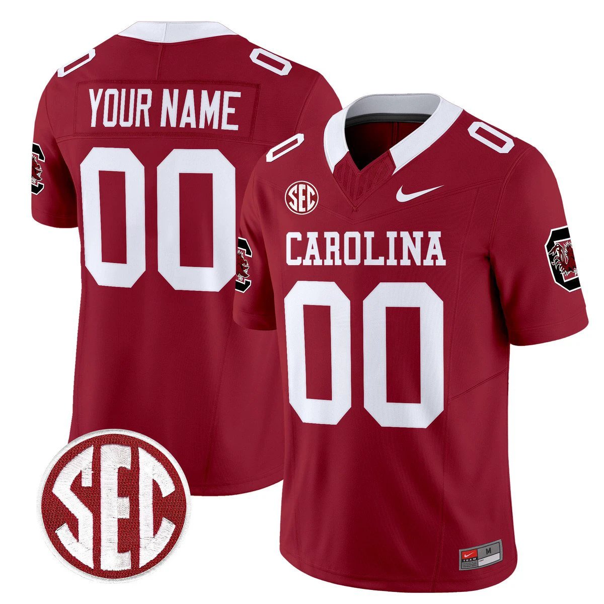 Custom South Carolina Gamecocks Jersey 1980 Throwback Rebrand 2026 Garnet by My Store NCAA Football Jerseys