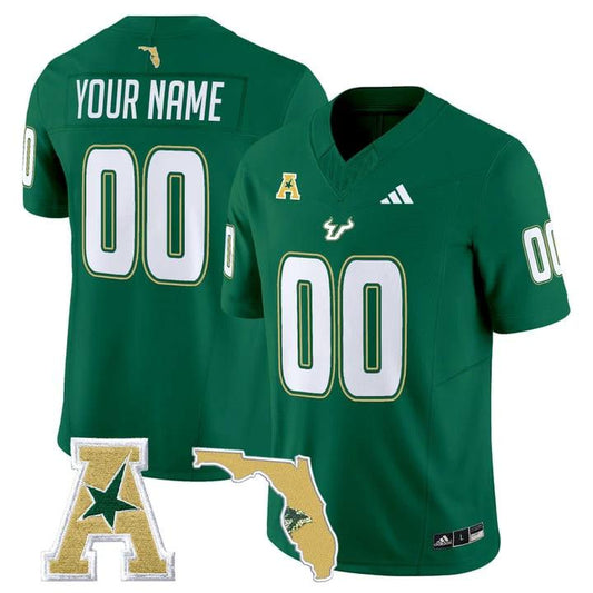 Custom South Florida Bulls Jersey 2025 Vapor Limited Stitched Green by My Store NCAA Football Jerseys