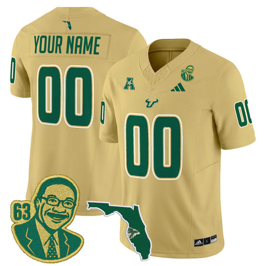 Custom South Florida Bulls Jersey Lee Roy Selmon Legacy Edition Stitched Gold by My Store NCAA Football Jerseys